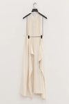 BASERANGE Adjustable Strap Apron Dress Collection, from Portugal. Color: Off-white (BAS-DRAP-RS-000-MIBAI)